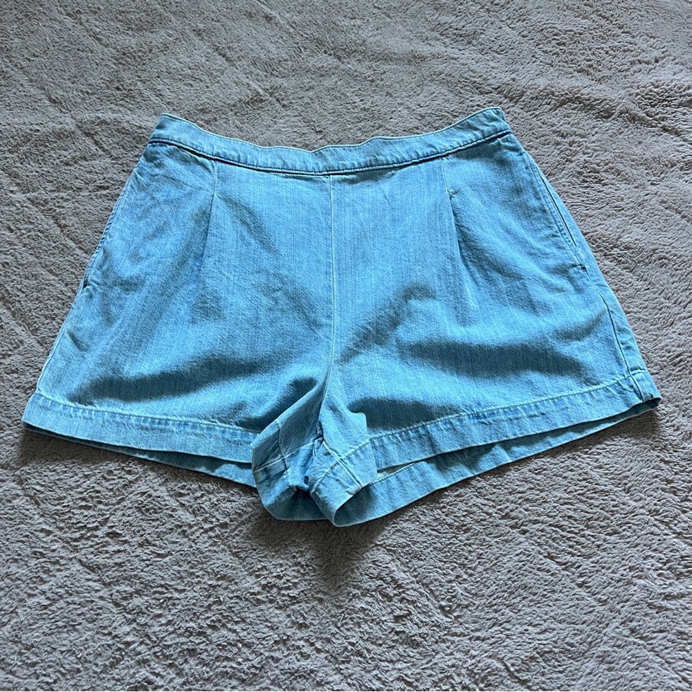 NWT Madewell High Rise Elastic Waist Cotton Shorts Preppy Minimalist Sz XL
